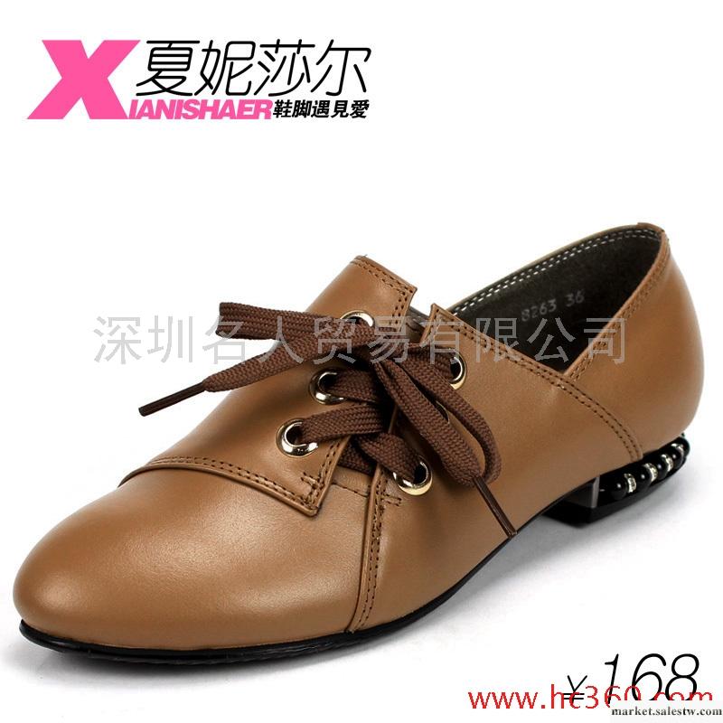 夏妮莎爾  春季新品真皮單鞋 英倫復古女鞋 系帶低跟單鞋8263工廠,批發,進口,代購