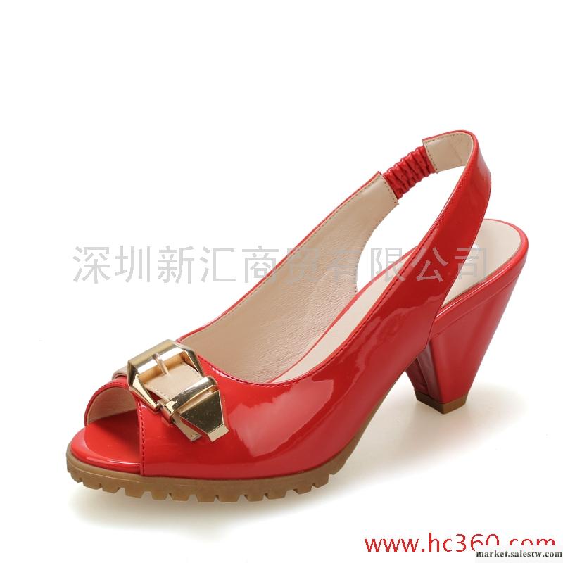 超級美媚 2012夏季新品 日系休閑糖果色坡跟魚嘴鞋 涼鞋女鞋6909工廠,批發,進口,代購