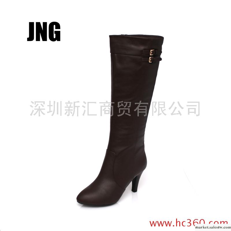 JNG 女鞋 秋冬 特價 潮流 優雅 簡潔 尖頭 高跟 長筒靴 靴子 包郵工廠,批發,進口,代購