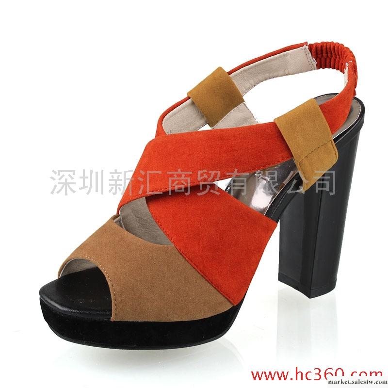 超級美媚 2012夏季新款 歐美風粗高跟防水臺涼鞋 天貓女鞋A210工廠,批發,進口,代購