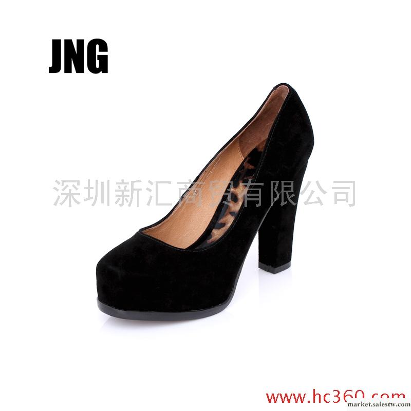 JNG 2012春季新款女鞋 羊京防水臺高跟圓頭單鞋包郵 粗跟 12C1309工廠,批發,進口,代購