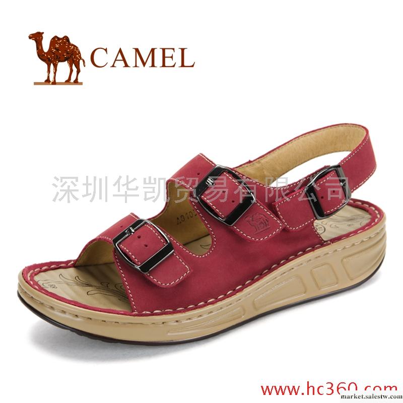 camel 駱駝 女鞋 真皮磨砂牛皮 休閑女涼鞋 2012新品工廠,批發,進口,代購