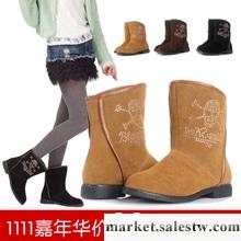 限量 秋冬新款韓版水鉆可愛平底靴絨面馬丁靴休閑短靴女靴子女鞋工廠,批發,進口,代購