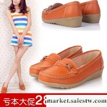 限量秋季新款 歐美時尚真皮牛皮坡跟平底休閑女鞋 單鞋 工作鞋工廠,批發,進口,代購