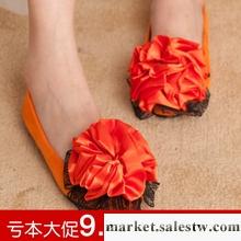 限量秋季新款 韓版時尚甜美復古鞋蕾絲花朵撞色尖頭平底女鞋 單鞋工廠,批發,進口,代購