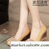 2012新款坡跟單鞋女 歐美潮真皮女式鞋 正品鞋女鞋 203工廠,批發,進口,代購