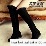 波爾諦奇2012新款冬女鞋 真皮內增高過膝靴 歐美圓頭低跟長靴5505工廠,批發,進口,代購