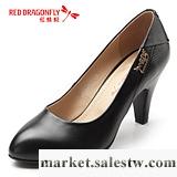紅蜻蜓 真皮WTB26511女單鞋 2012秋季新品時尚職業粗跟包郵女鞋工廠,批發,進口,代購
