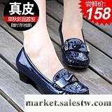 波爾諦奇漆皮鞋單鞋女蝴蝶結中跟真皮女式鞋圓頭鞋子單鞋女鞋8275工廠,批發,進口,代購