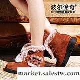 波爾諦奇 2012新款冬女鞋 時尚兔毛中跟短靴 女雪地靴子B336工廠,批發,進口,代購