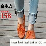 波爾諦奇正品新款平跟頭層牛皮蕾絲單鞋歐美圓頭水鉆女鞋Q8316工廠,批發,進口,代購