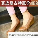 波爾諦奇正品2012新品淺口真皮坡跟單鞋女式鞋舒適女鞋7983工廠,批發,進口,代購