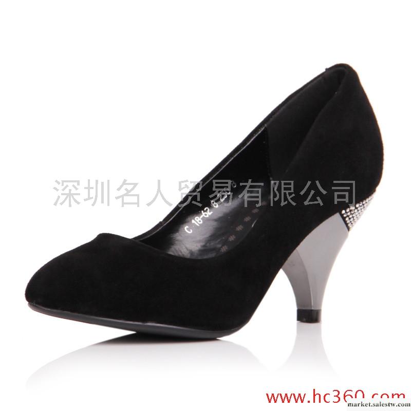 尚迪莎 秋新品磨砂羊皮優雅簡約高跟鞋羊猄水鉆舒適女鞋OL單鞋C18工廠,批發,進口,代購