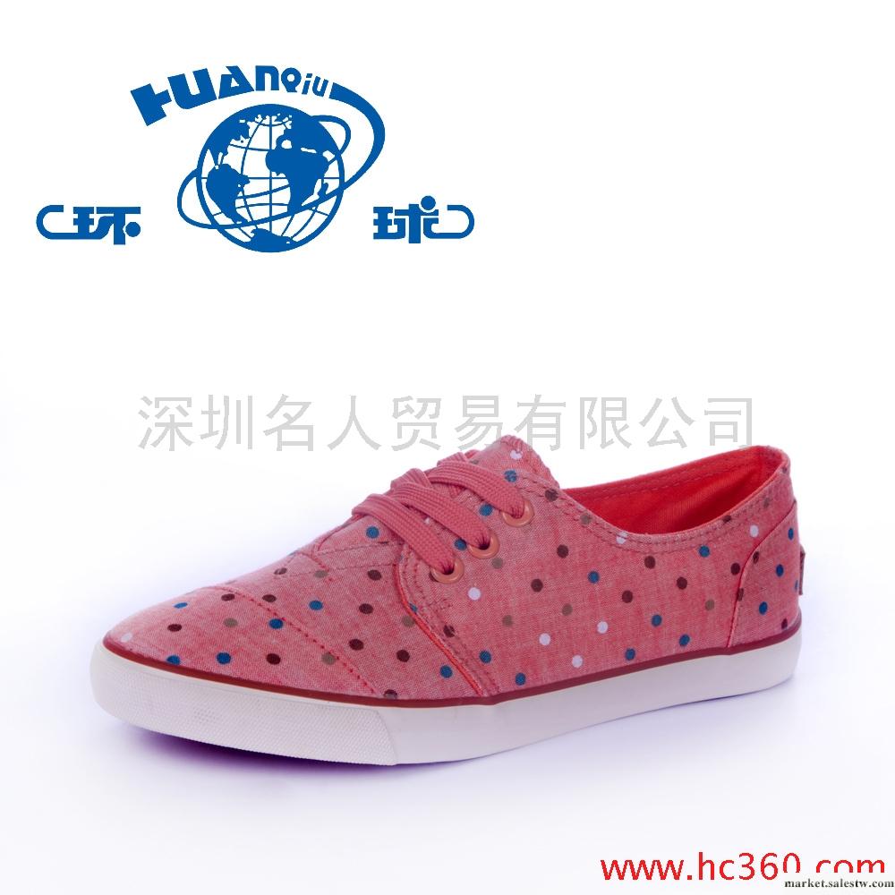 環球正品 彩色圓點低幫系帶帆布鞋 女鞋 韓版時尚百搭休閑鞋 布鞋工廠,批發,進口,代購