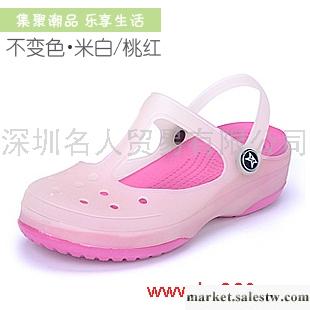 正品卡麗馬麗珍不變色米白桃紅洞洞鞋透明涼鞋時尚新款OL通勤女鞋工廠,批發,進口,代購