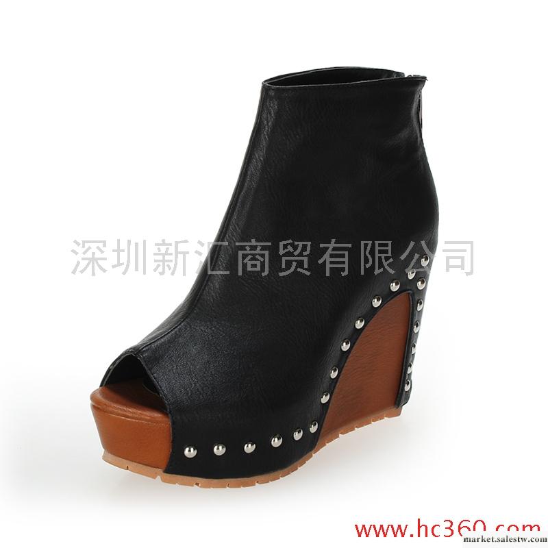 2012春夏新款 超級美媚 歐美風厚底休閑坡跟女鞋 魚嘴涼鞋1830工廠,批發,進口,代購