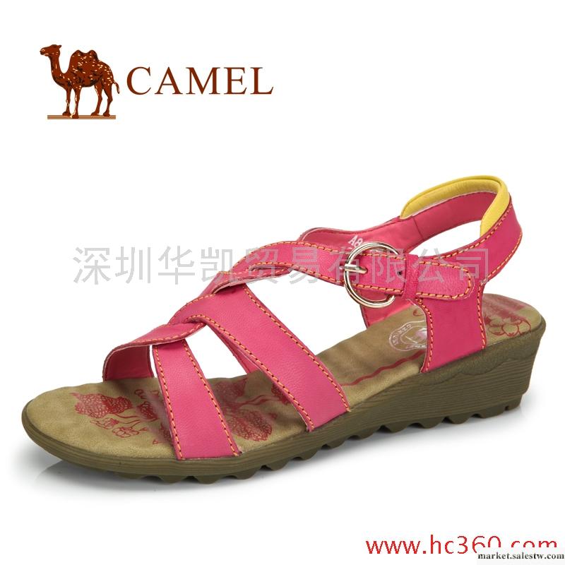 camel 駱駝 女鞋 2012夏季新款女涼鞋 時尚坡跟 81027601工廠,批發,進口,代購