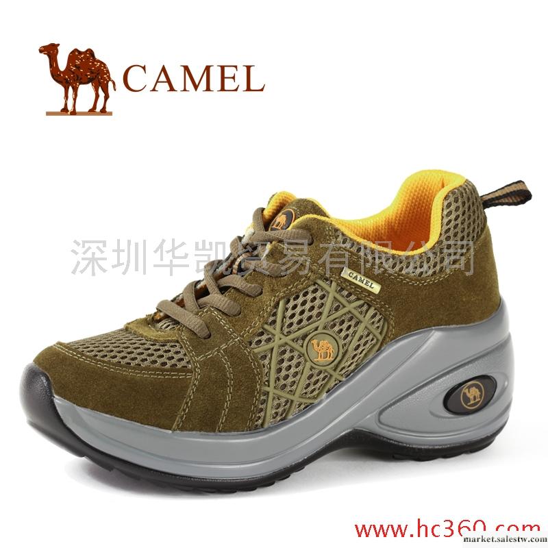camel 駱駝女鞋網面 戶外休閑鞋 透氣女鞋 新款 舒適坡跟 登山鞋工廠,批發,進口,代購