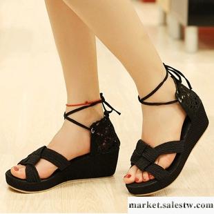 供應波西米亞坡跟涼鞋魚嘴羅馬鞋平跟平底女鞋工廠,批發,進口,代購