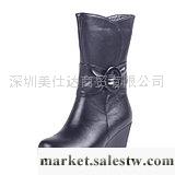 供應--靴子2011秋冬坡跟靴子 真皮中筒靴女靴高跟棉靴子防水臺厚底牛皮女鞋工廠,批發,進口,代購