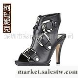 供應柯瑪妮克 交叉搭扣時尚OL高跟女鞋 羅馬風真皮風魚嘴鞋涼鞋K19001工廠,批發,進口,代購