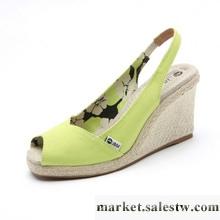 供應快樂瑪麗 2012春夏新款 坡跟涼鞋 帆布鞋女鞋91003W工廠,批發,進口,代購