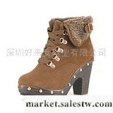 供應--秋冬女鞋百分一2011秋冬新款搭扣粗高跟鞋短靴子低幫厚底女鞋105工廠,批發,進口,代購