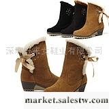 供應-=秋冬女鞋Oren Goss 秋冬短靴子坡跟增高靴子雪地靴蝴蝶結 小辣椒靴工廠,批發,進口,代購