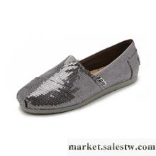 供應快樂瑪麗 2012春夏新款 純色亮片 帆布鞋女鞋61037W工廠,批發,進口,代購