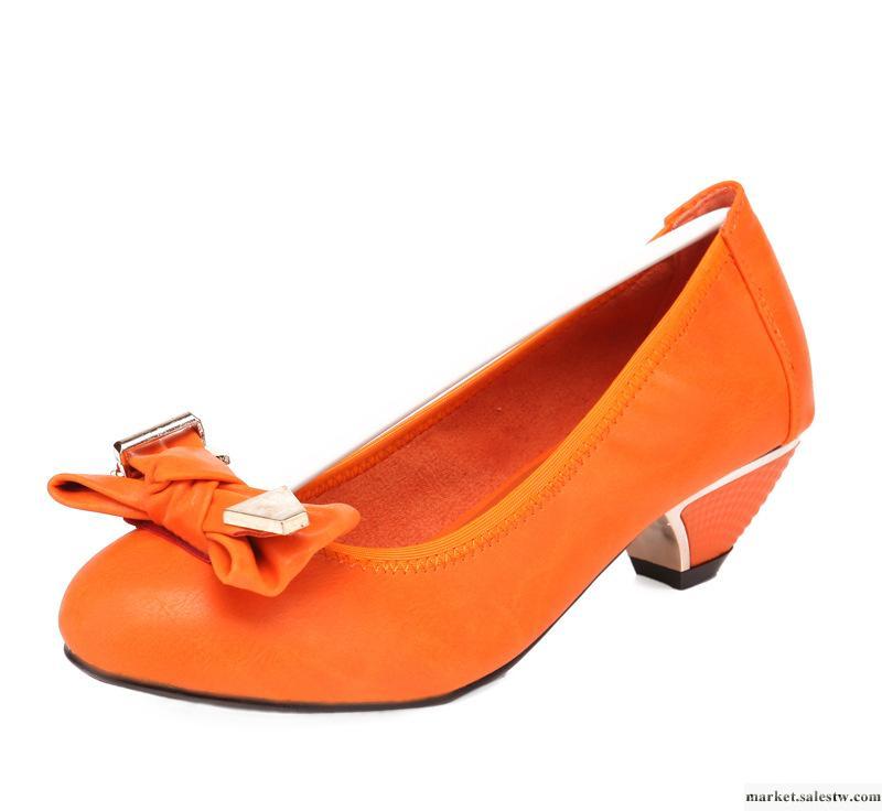 新款秋季女鞋中跟女單鞋圓頭方跟低幫單鞋休閑女單鞋女鞋子工廠,批發,進口,代購