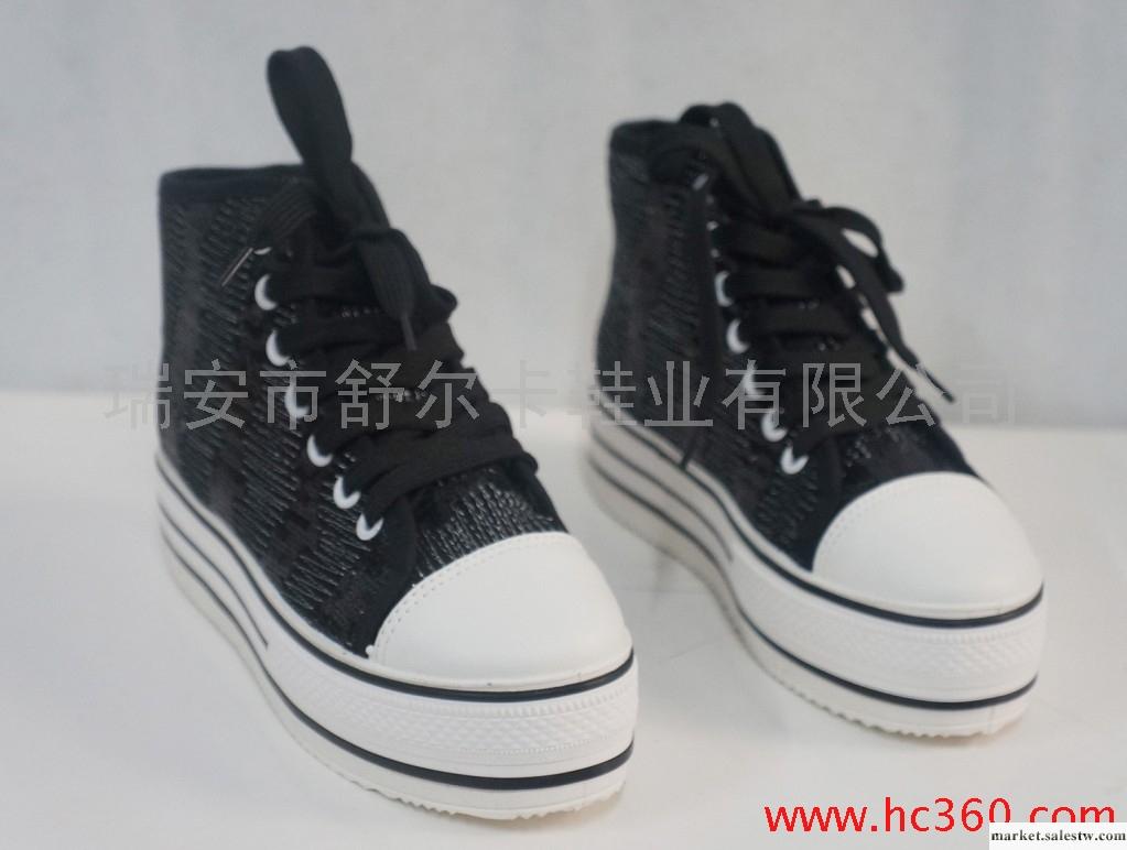 供應酷爾卡休閑女鞋亮片松糕厚底鞋 帆布鞋 增高鞋工廠,批發,進口,代購