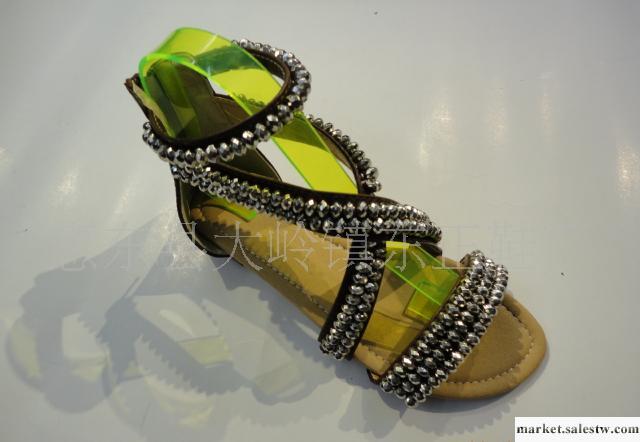 惠東女鞋羅馬鞋 時尚串珠涼鞋 休閑平底涼鞋工廠,批發,進口,代購