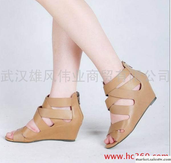 供應11年正品韓國女鞋熱賣款 全牛皮內增高坡跟羅馬鞋 真皮夏涼鞋工廠,批發,進口,代購