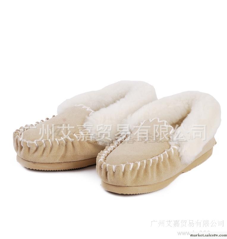 時尚甜美可愛女鞋品牌UGLY5116縫線翻毛雪地靴、真皮毛毛短靴工廠,批發,進口,代購