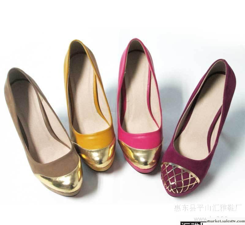 供應HY-436-1防水臺高跟鞋  完美弧度時裝鞋 皮革相兼單鞋 女鞋批發工廠,批發,進口,代購