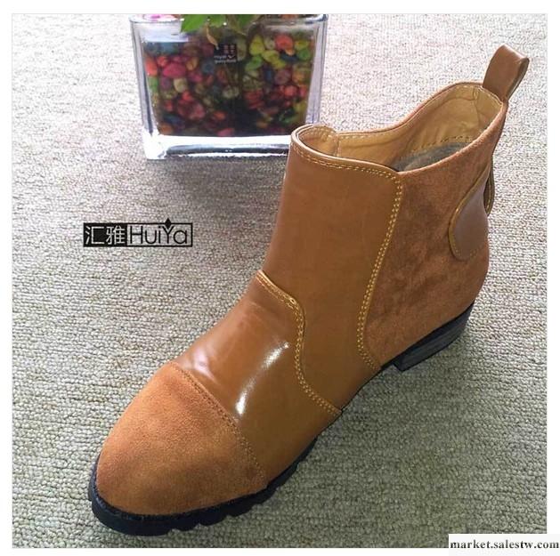 供應匯雅666-10金屬低筒短靴子 平底鞋休閑馬丁靴 女鞋批發工廠,批發,進口,代購