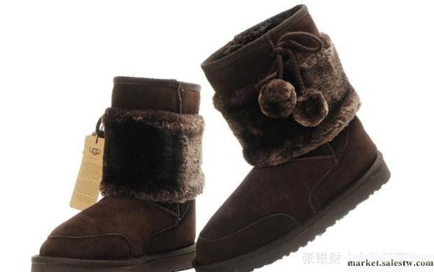供應廠家直銷5899雪地靴 毛球 可愛女人 親子款式 牛皮皮毛一體女鞋工廠,批發,進口,代購