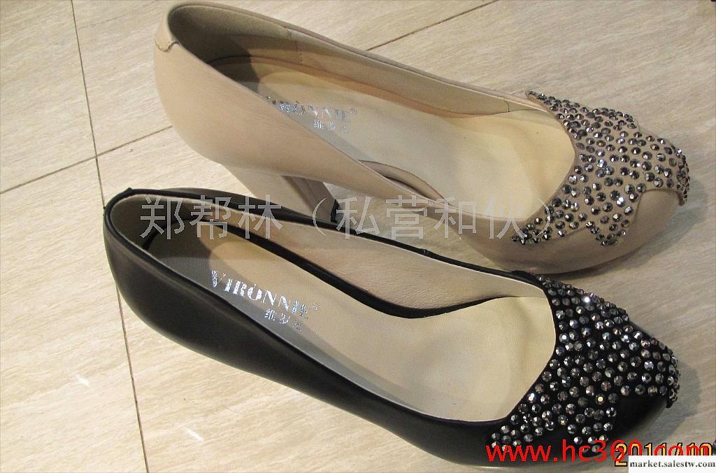 供應批發2012日韓時尚新款，真皮，高跟鑲鉆牛皮單鞋女鞋ZN000048工廠,批發,進口,代購