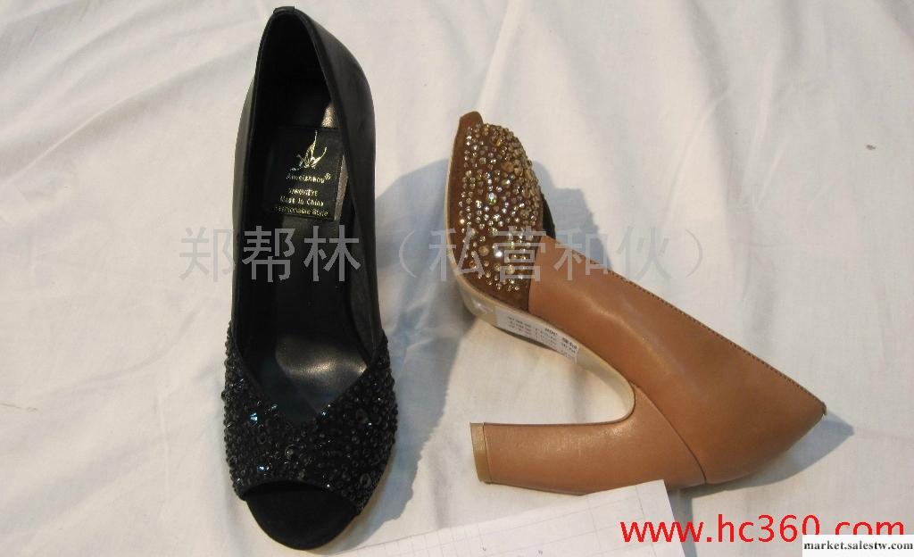 供應2012新款，真皮，高跟牛皮鑲鉆單鞋女鞋ZN000110工廠,批發,進口,代購