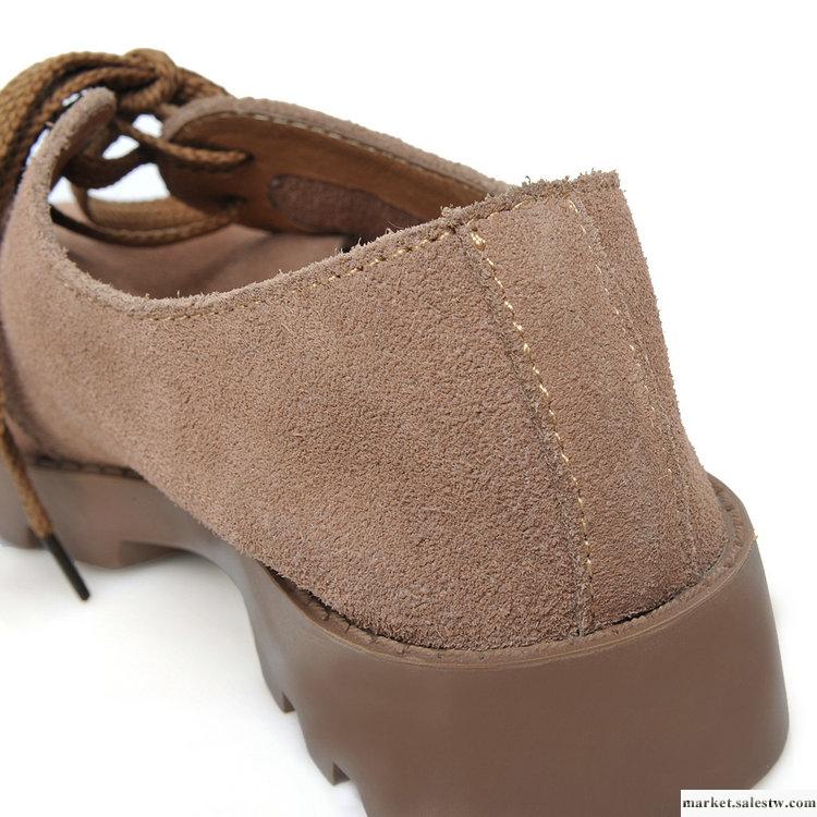 芬碧 新款板鞋女磨砂皮平底單鞋學院派舒適系帶休閑復古女鞋 D301工廠,批發,進口,代購