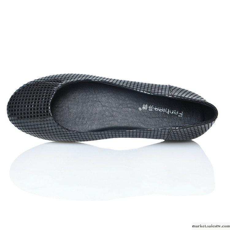 芬碧 2012春新女鞋平跟圓頭淺口單鞋平底鞋歐美真皮休閑女鞋 A001工廠,批發,進口,代購