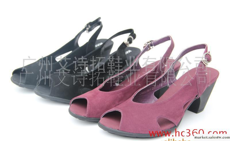 供應廠家直銷魚嘴真皮涼鞋  坡跟女鞋 牛皮女鞋 真皮鞋工廠,批發,進口,代購