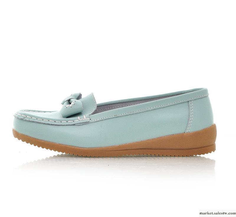 真皮休閑女鞋 牛筋底 舒適平跟單鞋工廠,批發,進口,代購