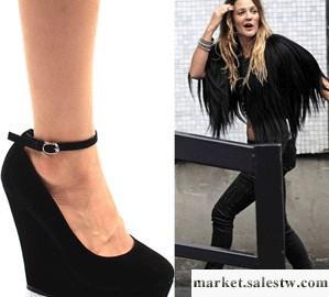 廠家批發2012新款T32-1真皮單鞋 女鞋 皮鞋 牛翻皮坡跟 時尚靚麗工廠,批發,進口,代購