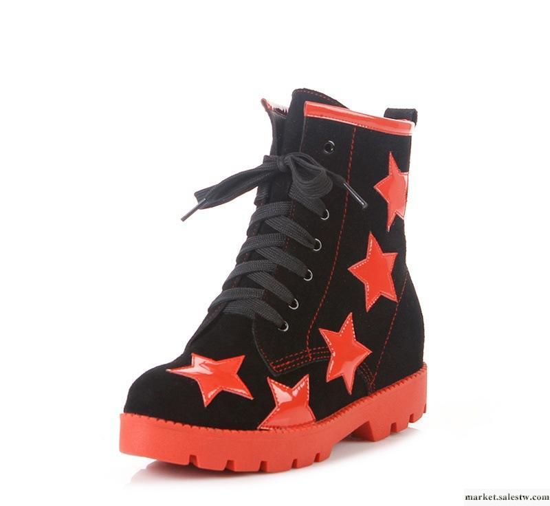 批發優質真皮單鞋OL105高幫鞋 平底裸靴真皮女鞋工廠,批發,進口,代購