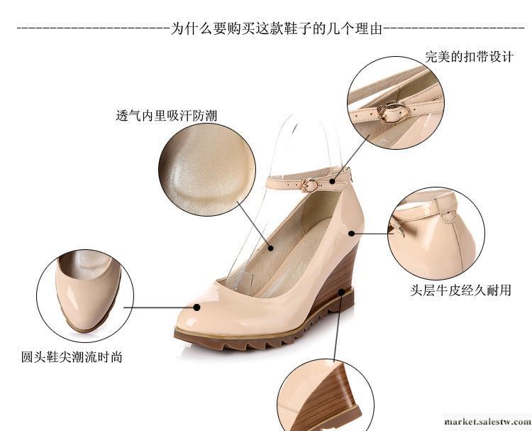 廠家批發2012新款T33-3 真皮單鞋 女鞋 皮鞋 坡跟牛筋底 靚麗時尚工廠,批發,進口,代購