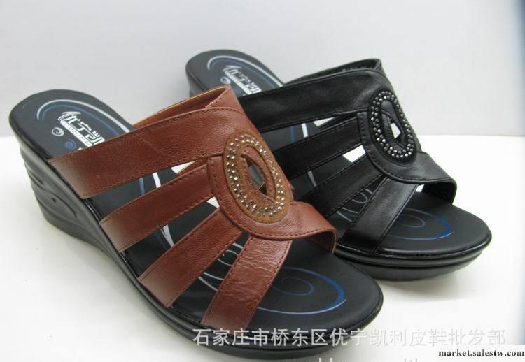 新款鏤空真皮女涼拖 休閑大方 鏤空舒適女鞋 優寧凱利7603工廠,批發,進口,代購