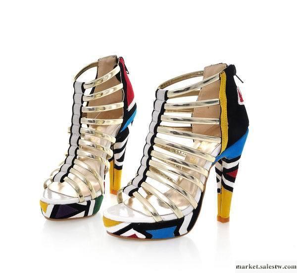 搶批新款歐美風格亮片時尚高跟涼鞋女鞋批發日韓成都女鞋工廠,批發,進口,代購