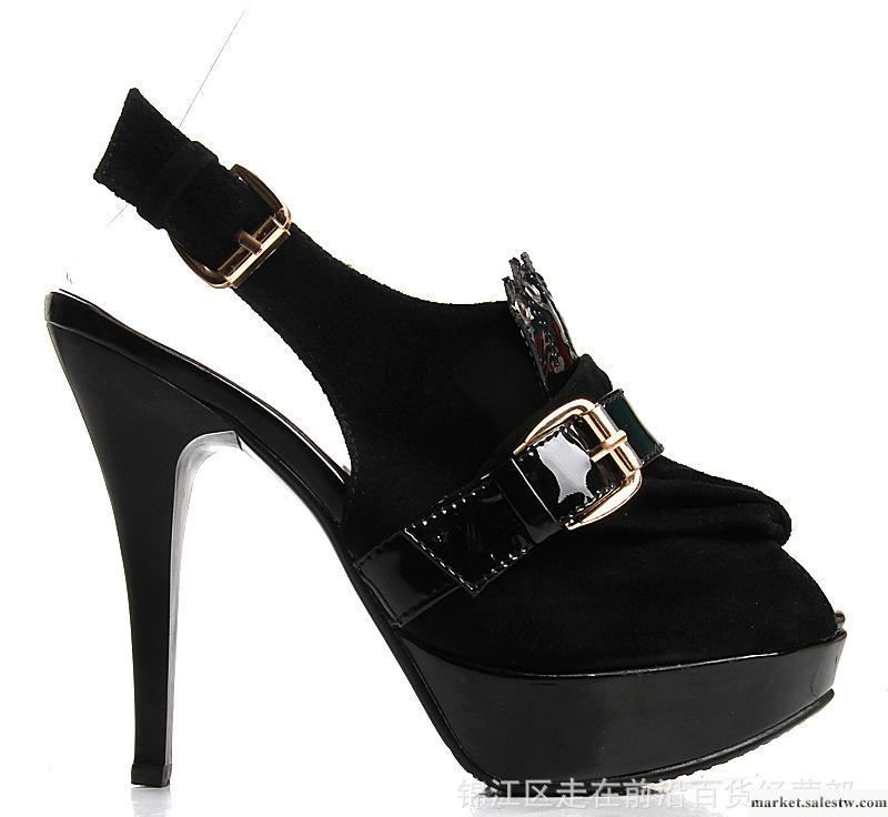 2012新款魚嘴高跟涼鞋 時尚真皮女鞋 成都女鞋批發工廠,批發,進口,代購