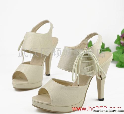 韓國高跟魚嘴涼鞋綁帶鏤空羅馬單鞋歐美細跟女鞋工廠,批發,進口,代購